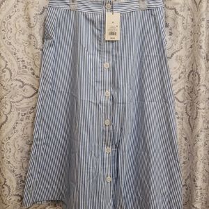 White and blue a line skirt size M